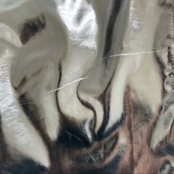 H&M Faux Leather High-Waisted Pants - Straight Leg - Picture 6 of 9